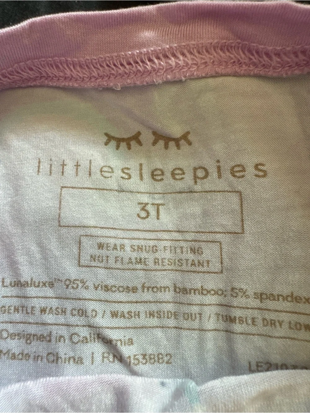 Little Sleepies 3T Birthday Pajamas